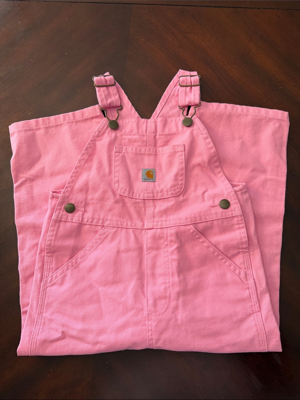 Carhartt Pink Girls' Canvas Overalls